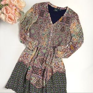 Maeve Long Sleeve Multi Color Dress